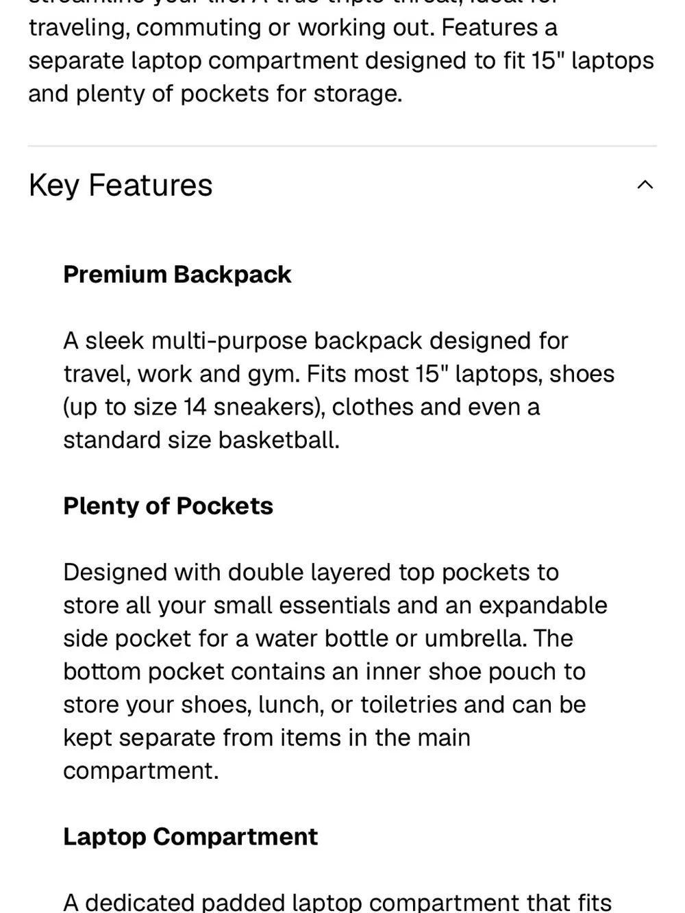 Lo & Sons Hakuba Laptop Backpack - Onyx Black